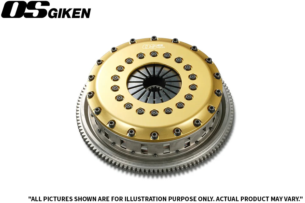 OS Giken R4C 26-spline quad-plate clutch assembly with flywheel for R32 and R33 GT-R
