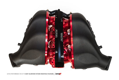 AMS Performance 2009+ Nissan GT-R Alpha Cast Plenum/Billet Intake Manifold w/ Sec Fuel Rail - Gold