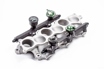 Radium Engineering 20-0556-02 black anodized billet fuel rails for 2009-2025 Nissan GT-R R35 VR38DETT