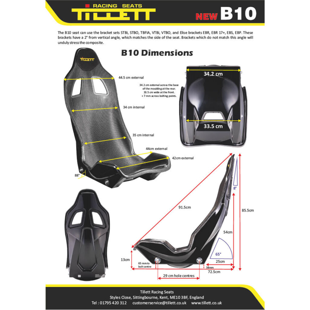 Tillett B10 R35 Seat Kit