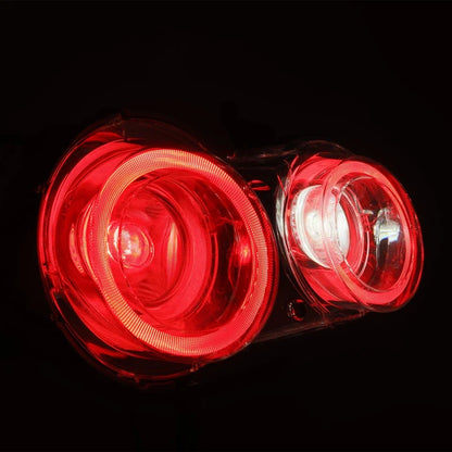 AlphaRex NOVA-Series Prismatic LED clear tail lights for 2009-2025 Nissan GT-R R35 RTL-NG09-A-YW-LB
