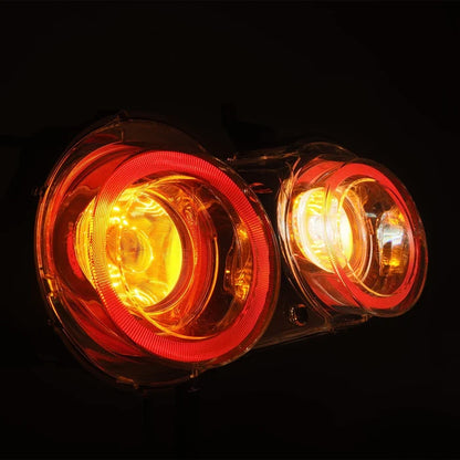 AlphaRex NOVA-Series Prismatic LED clear tail lights for 2009-2025 Nissan GT-R R35 RTL-NG09-A-YW-LB