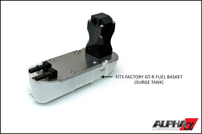 Fuel basket for factory GT-R cars with Alpha Performance branding.