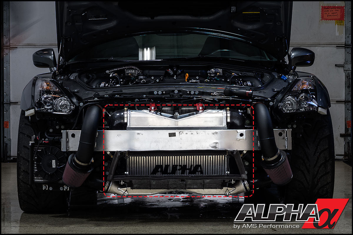AMS Alpha Race front mount intercooler ALP.07.09.0008-1 for 2009-2025 Nissan GT-R R35 1000-1400 horsepower builds
