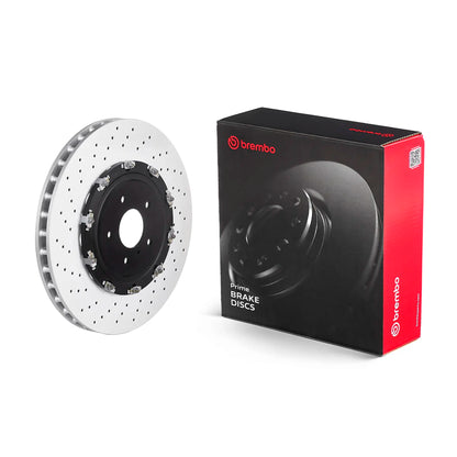 Brake disc with Brembo packaging on a white background