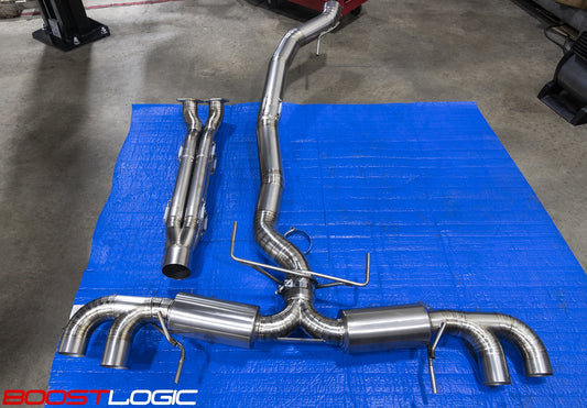 Boost Logic 4-Inch Titanium Cat-Back Exhaust for 2009-2025 Nissan GT-R R35 - BL 02010910