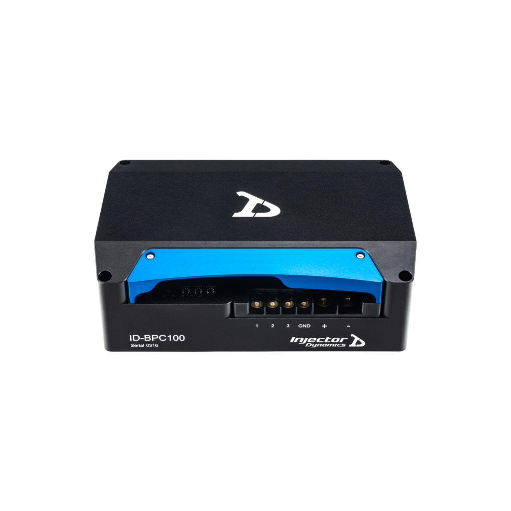 Injector Dynamics ID BPC100 brushless fuel pump controller close up