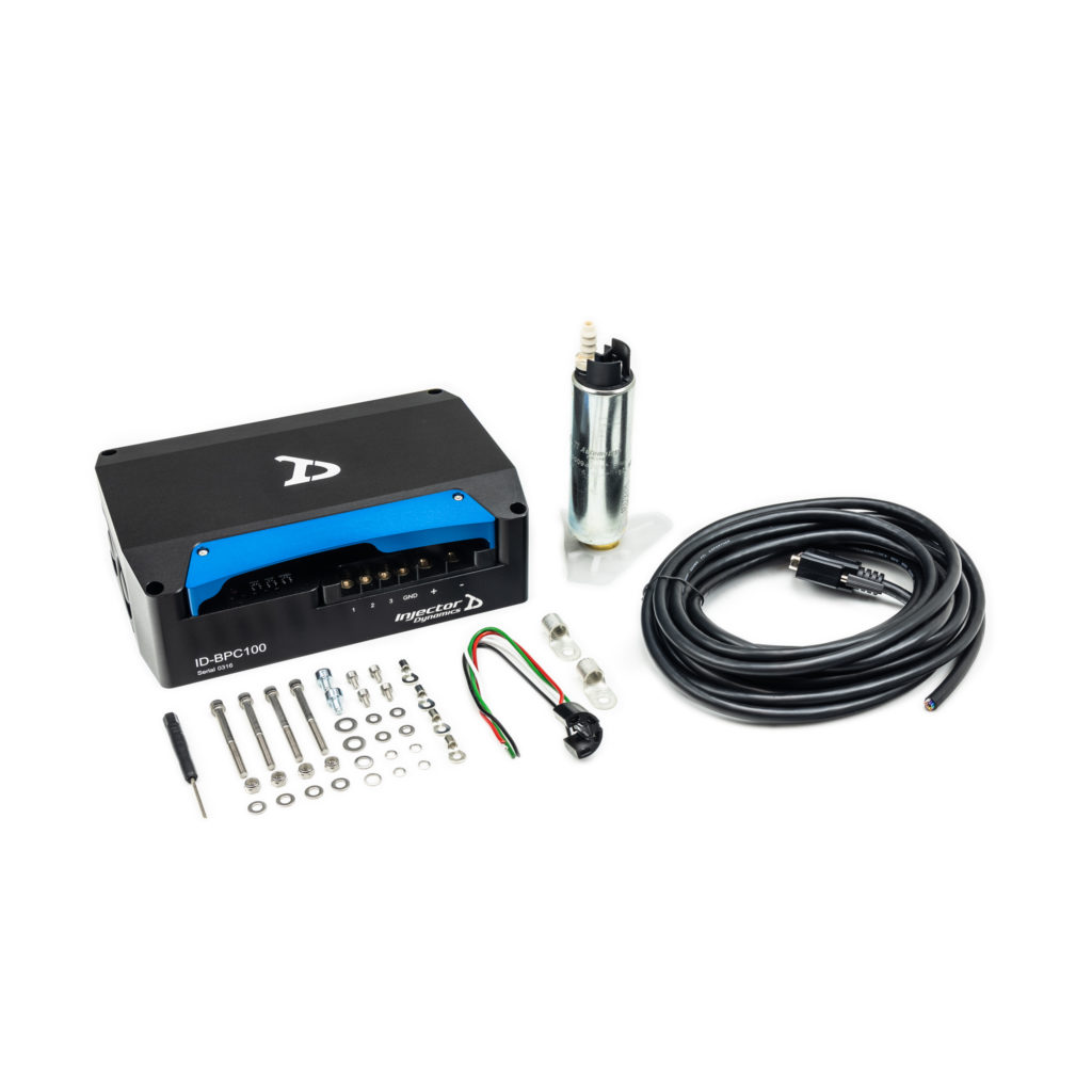 Injector Dynamics ID FPS1100 brushless fuel pump system with BPC100 controller and TI Automotive E5LM pump for Nissan Skyline GT-R R32 R33 R34 and Nissan GT-R R35
