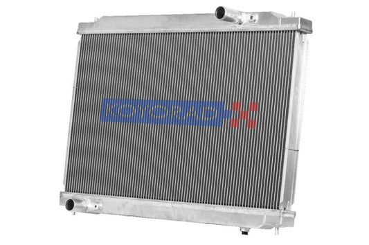 Koyo HH Series 48mm aluminum radiator for early-production Nissan R34 GT-R, part HH020879