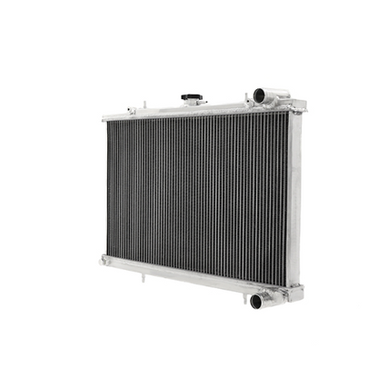Mishimoto MMRAD-RHD-R32 two-row aluminum performance radiator for 1989-1993 Nissan Skyline R32 manual-transmission models
