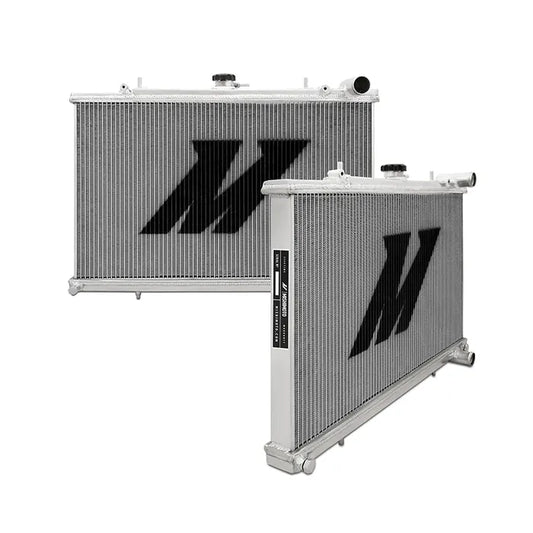 Mishimoto MMRAD-RHD-R32 two-row aluminum performance radiator for 1989-1993 Nissan Skyline R32 manual-transmission models