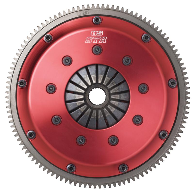 OS Giken STR2C pull-type twin-plate clutch kit with flywheel for R32 and R33 GT-R applications