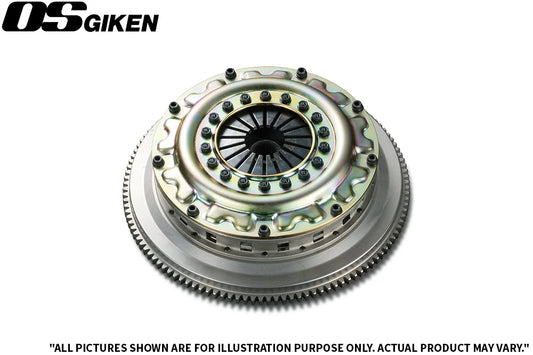 OS Giken TS2CD dampened twin-plate clutch assembly with flywheel for Nissan R32 GT-R and Nissan R33 GT-R