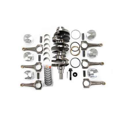 T1 4.1L stroker kit engine components laid out for Nissan GT-R R35 build