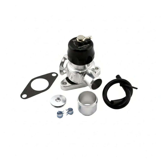 Turbosmart TS-0205-1026 Dual Port black billet aluminum blow off valve for Nissan Skyline GT-R, Skyline GTS-T, and Nissan GT-R R35 turbocharged models