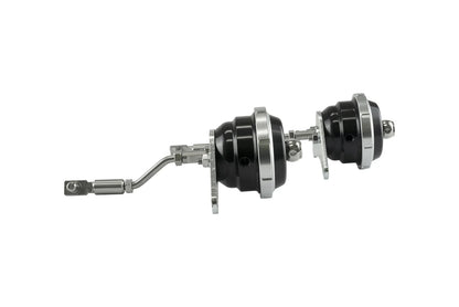 Turbosmart TS-0615-2073 IWG75 Twin Port black wastegate actuator pair with brackets and fittings for 2009-2025 Nissan GT-R R35